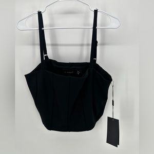 11 Honore | NWT Women’s 1 14/16 Black Shayla Cropped Tank